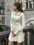 Robe courte en maille crochet - Carina