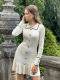 Robe courte en maille crochet - Carina
