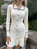Robe courte en maille crochet - Carina