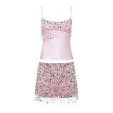 Ensemble jupe à franges à paillettes -  Catalina